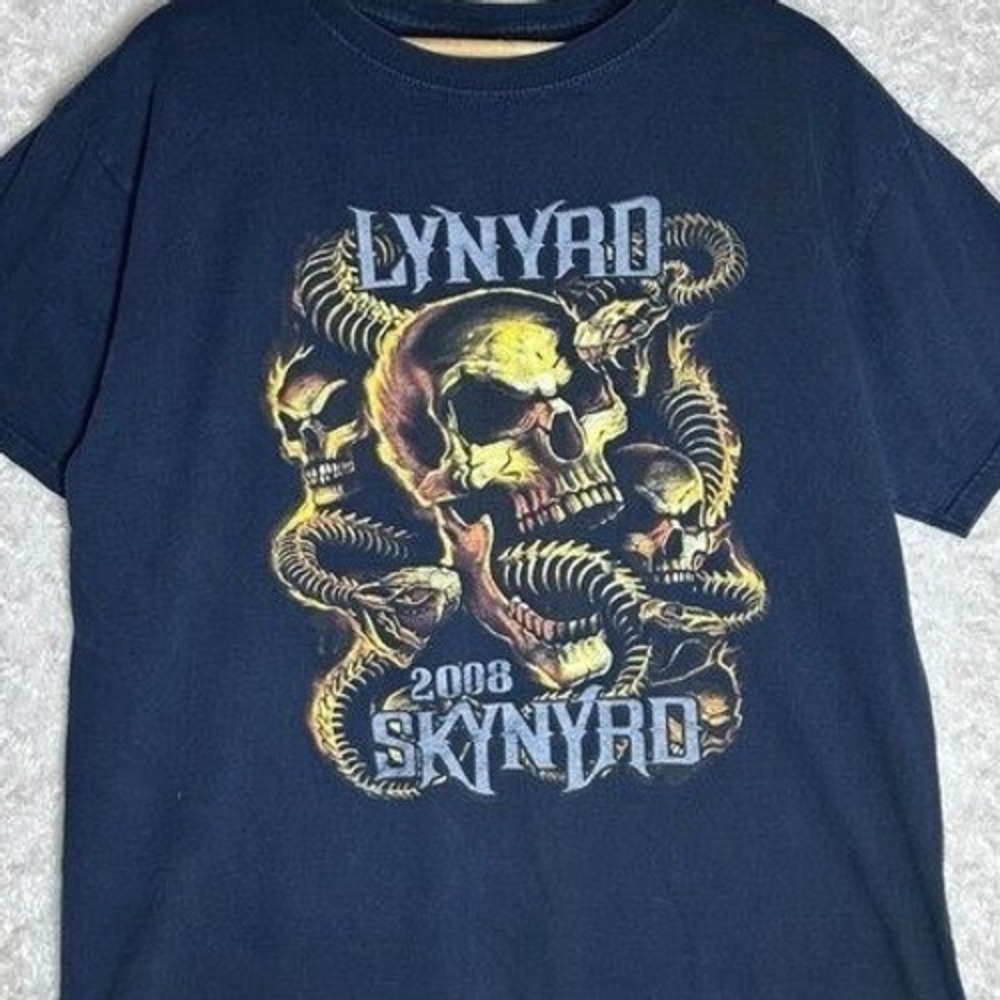 Lynyrd Skynyrd 2008 Band‎ Tee Graphic Print T-Shirt Fruit of the Loom Size L